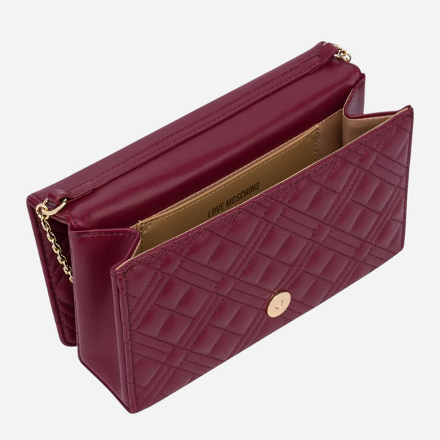 Torebka kopertówka damska mała Love Moschino Borsa Quilted JC4079PP1LLA0552 Czerwona (800070326574) - obraz 3