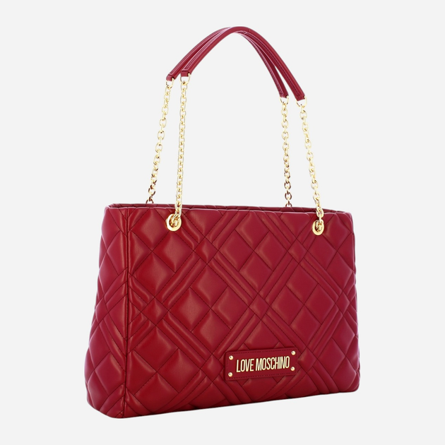 Torba shopper damska Love Moschino Borsa Quilted JC4145PP1LLA0552 Czerwona (800070326571) - obraz 3