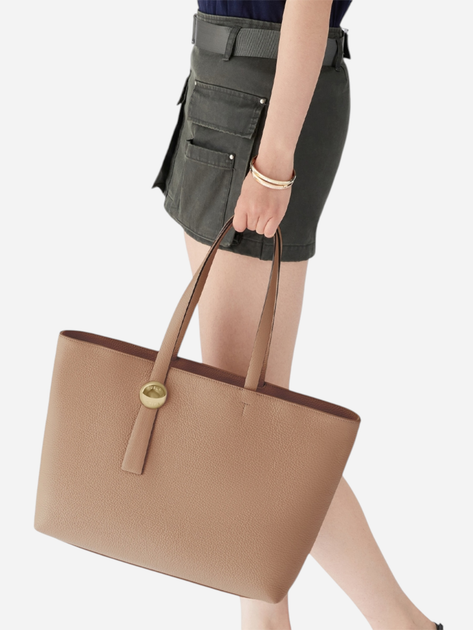 Сумка шопер жіноча з натуральної шкіри Furla Sfera L WB01353HSF0001257S1007 Бежева (800070325760) - зображення 2