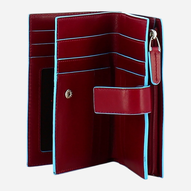Portfel damski skórzany Piquadro PD1353B2R/R Czerwony (800070039304) - obraz 4