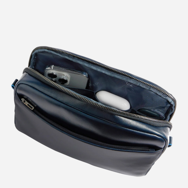 Torba przez ramię męska skórzana Piquadro CA6588B2/BLU2 Ciemnogranatowa (800070326359) - obraz 6