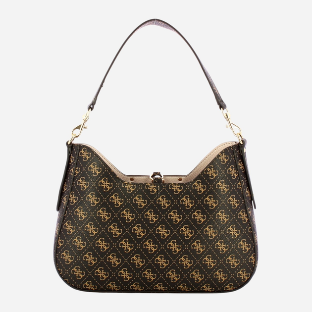 Сумка хобо жіноча середня Guess Eco Brenton HWESG839002-BNL Коричнева (800070325035) - зображення 2