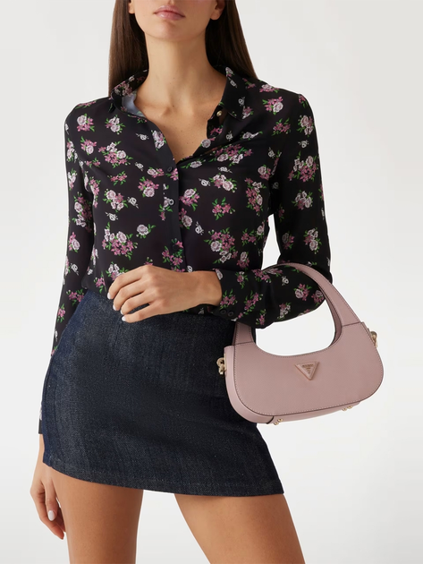 Сумка жіноча середня Guess Eco Jazlynn HWEZG952301-ROS Рожева (800070334877) - зображення 2