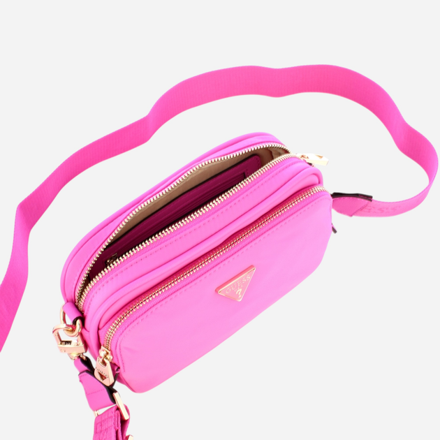 Torebka crossbody damska mała Guess Eco Gemma HWEYG839572-VVR Różowa (800070326041) - obraz 4