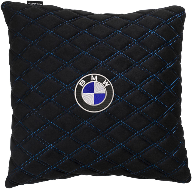 Подушка EVAtech 40 х 40 см BMW Чорна з синьою ниткою від Rozetka на платформі USKIDKA Акція на Подушка EVAtech 40 х 40 см BMW Чорна з синьою ниткою від Rozetka