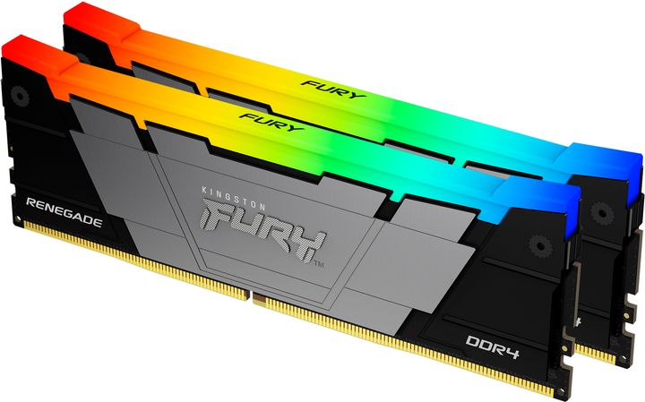 Оперативна пам'ять Kingston Fury DDR4-3600 65536MB PC4-28800 (Kit of 2x32768) Renegade RGB (KF436C18RB2AK2/64) - зображення 1