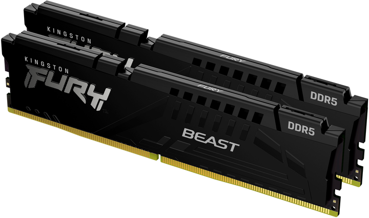 Оперативна пам'ять Kingston Fury Beast DDR5-6000 16384MB PC5-48000 (Kit of 2x8192) Black (KF560C30BBK2-16) - зображення 1