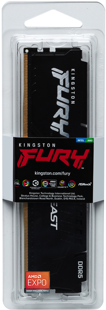 Pamięć RAM Kingston Fury DDR5-6000 8192MB PC5-48000 Beast Black (KF560C30BBE-8) - obraz 6