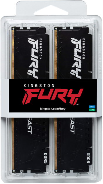 Pamięć RAM Kingston Fury DDR5-6000 32768MB PC5-48000 (Kit of 2x16384) Beast Black (KF560C30BBK2-32) - obraz 6