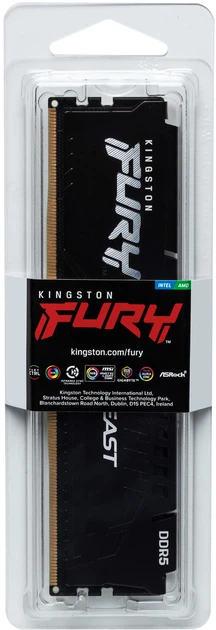 Pamięć RAM Kingston Fury DDR5-6400 32768MB PC5-51200 Beast Black (KF564C32BB-32) - obraz 6