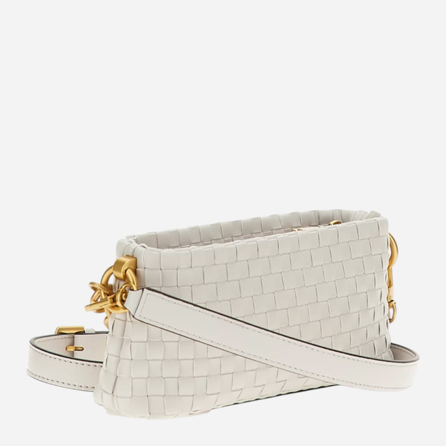Сумка крос-боді через плече жіноча маленька Guess Lisbet HWWA8774720-STO Біла (800070307644) - зображення 2