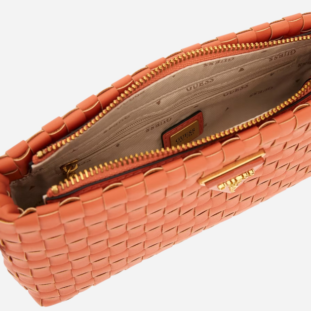 Сумка клатч жіноча Guess Lisbet HWWA8774720-PPY Помаранчева (800070307643) - зображення 3