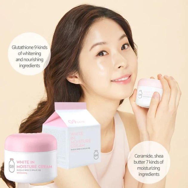 G9Skin White In Moisture Cream Зволожувальний та освітлювальний крем для обличчя 100ml - Фото 3 G9Skin White In Moisture Cream Зволожувальний та освітлювальний крем для обличчя 100ml - зображення 3