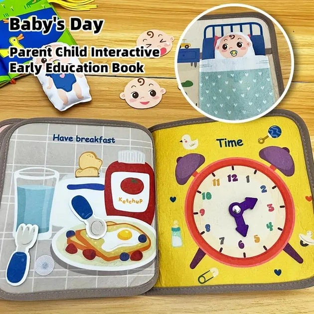 Мягкая книга-бизиборд на липучках "Baby's Day" (GC1014) - изображение 12