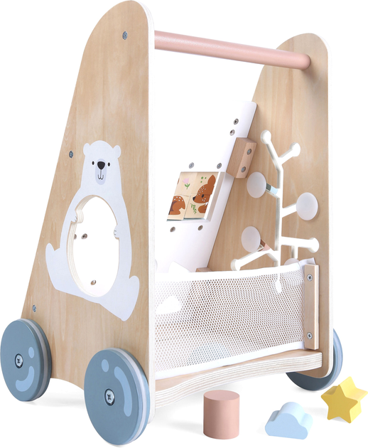 Pchacz chodzik drewniany EcoToys edukacyjny z ruchomymi elementami (5905817000227) - obraz 3