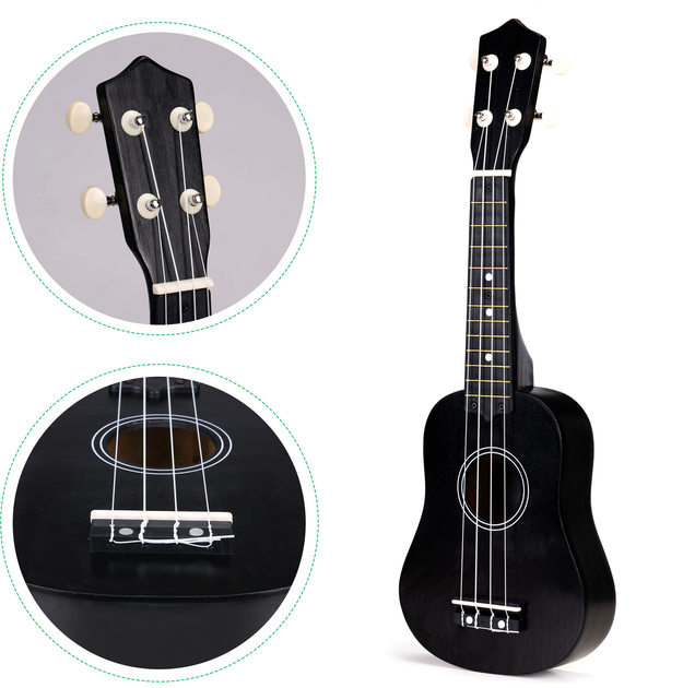 Gitara ukulele dla dzieci EcoToys drewniana 4 struny nylonowe (5903769975792) - obraz 2