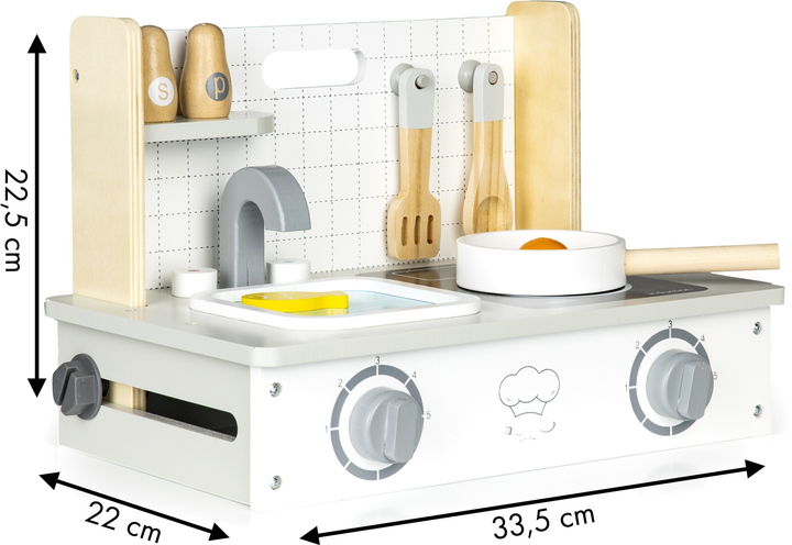 Дерев'яна міні-кухня для дітей EcoToys з аксесуарами (5903769970421) - зображення 3