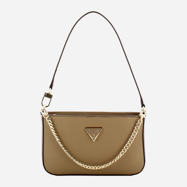 Сумка багет жіноча маленька Guess Noelle HWZG7879720-DRT Світло-коричнева (800070326173) - зображення 1