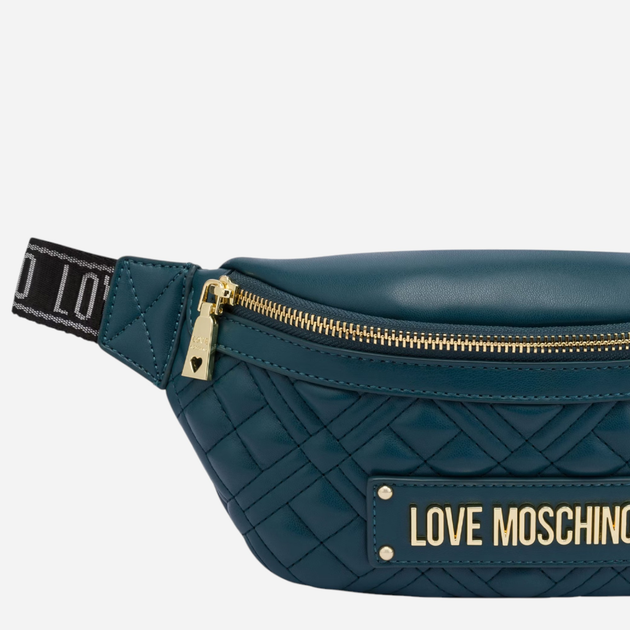 Saszetka na pas damska Love Moschino Marsupio Quilted JC4003PP1LLA0815 Zielona (800070326566) - obraz 4