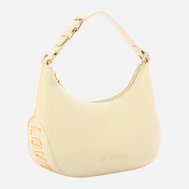 Сумка хобо жіноча середня Love Moschino Borsa JC4018PP1LLT0110 Молочна (800070326583) - зображення 4