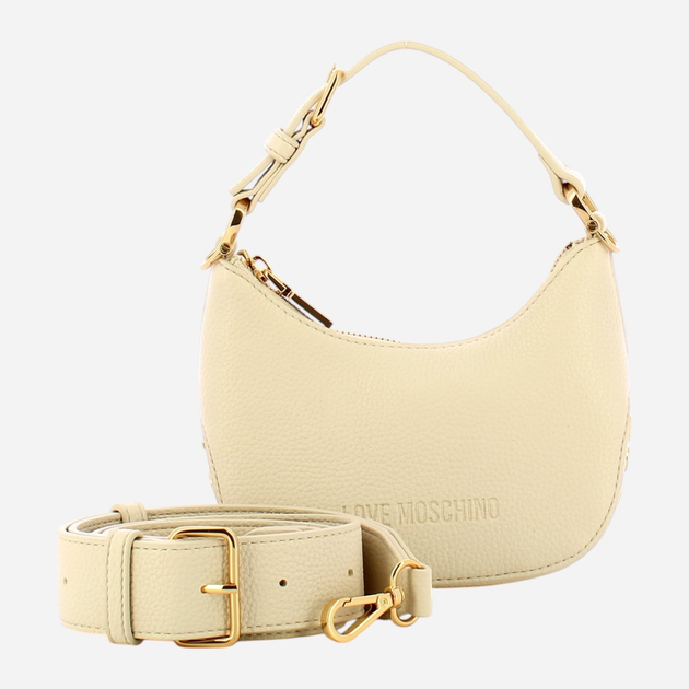 Torebka hobo damska mała Love Moschino Borsa JC4019PP1LLT0110 Mleczna (800070326581) - obraz 3