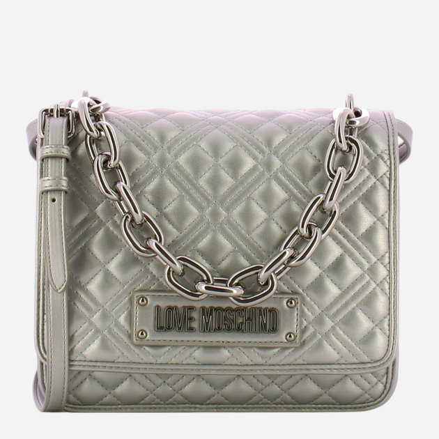 Torebka crossbody damska mała Love Moschino Borsa Chunky Chain JC4024PP1FLA0902 Srebrna (800070301963) - obraz 1