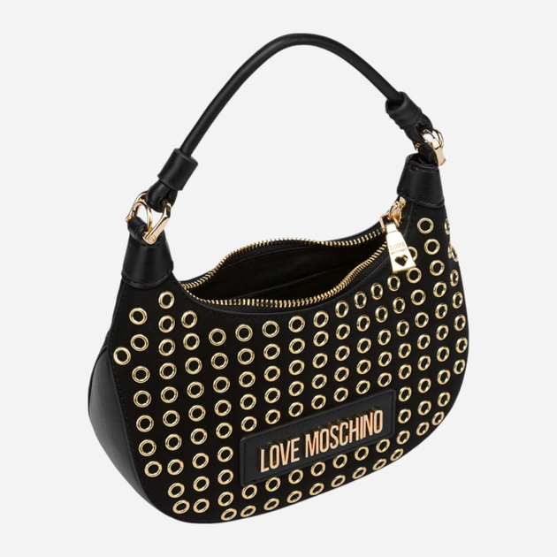 Torebka hobo damska mała Love Moschino Borsa JC4058PP1LLH100A Czarna (800070326591) - obraz 3