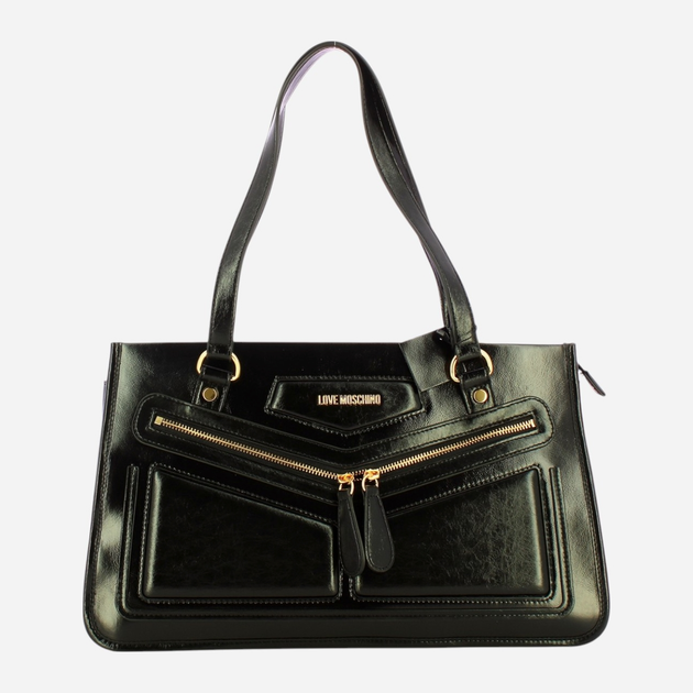 Сумка шопер жіноча Love Moschino Borsa Vitello JC4353PP0LK1000A Чорна (800070326605) - зображення 1