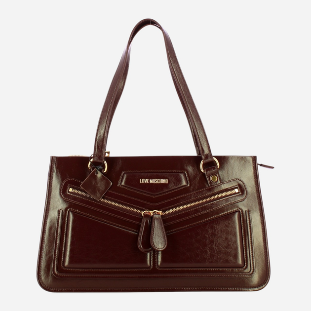 Сумка шопер жіноча Love Moschino Borsa Vitello JC4353PP0LK1030A Коричнева (800070326607) - зображення 1