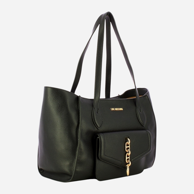 Torba shopper damska duża Love Moschino Borsa JC4388PP0LKU0000 Czarna (800070326631) - obraz 3