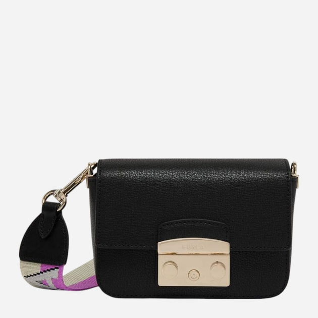 Torebka crossbody damska mała Furla Metropolis Mini WB00839BX00061914S10 Czarna (800070299547) - obraz 1
