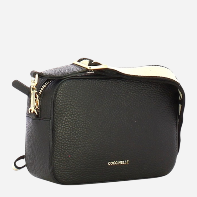 Torebka crossbody damska skórzana Coccinelle Tebe E5MN555I101-001 Czarna (800070271808) - obraz 3