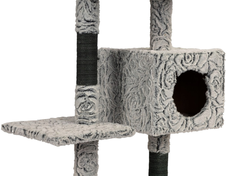 Кігтеточка для кота ModernHome by Multistore XXL з будиночком сірий (YS-83330-3 GREY) - зображення 3
