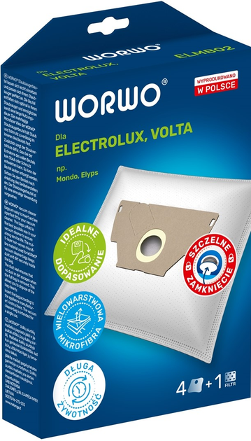 Набір мішків Worwo Electrolux E44 ELMB02 /KPL4 (ELMB02) - зображення 1