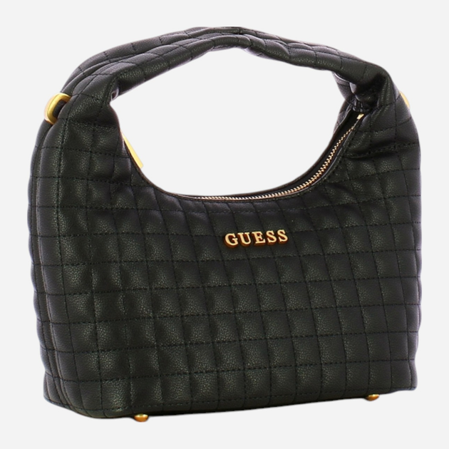 Сумка хобо жіноча середня Guess Tia HWQA9187120-BLA Чорна (800070316644) - зображення 3