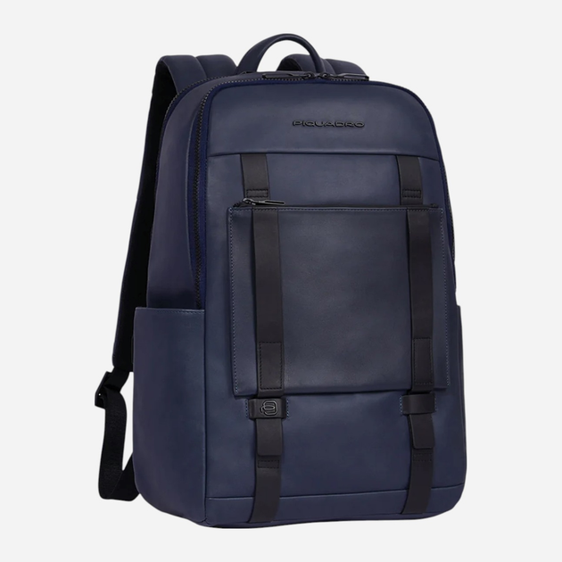 Plecak męski skórzany 21L Piquadro CA6363S130/BLU Ciemnogranatowy (800070320687) - obraz 3
