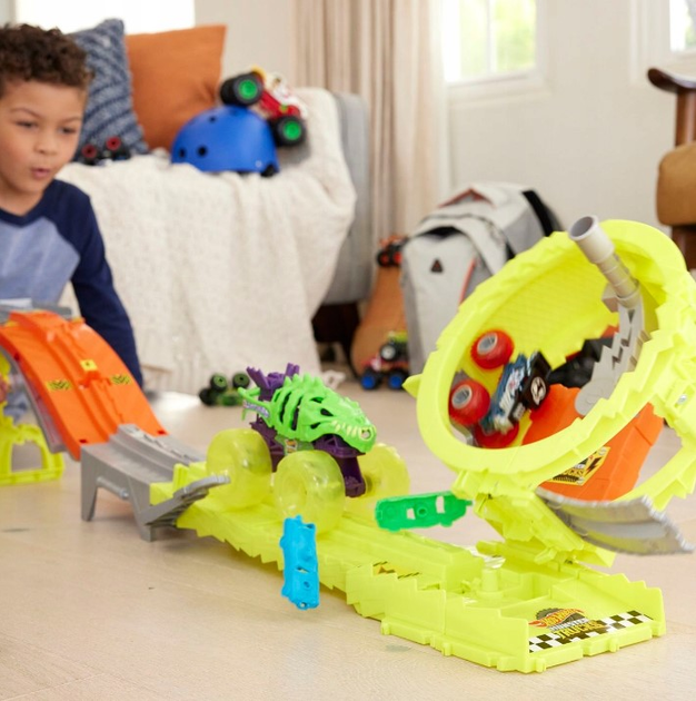 Ігровий набір Hot Wheels Monster Trucks Power Smashers Ультра Перегони (0194735237470) - зображення 10
