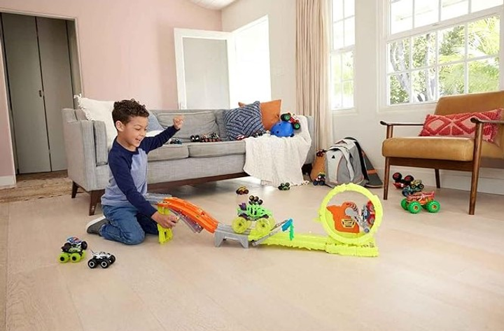 Ігровий набір Hot Wheels Monster Trucks Power Smashers Ультра Перегони (0194735237470) - зображення 11