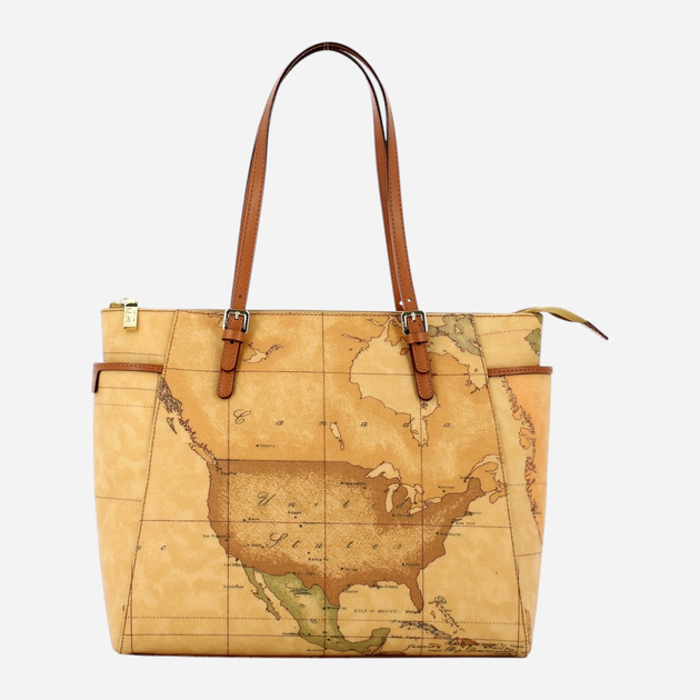Torba shopper damska Alviero Martini Fibbie CE0016000-0010 Brązowa (800070162470) - obraz 1