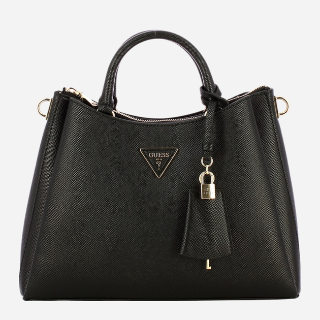 Torba shopper damska Guess Eco Jazlynn HWEZG952306-BLA Czarna (800070334879) - obraz 1