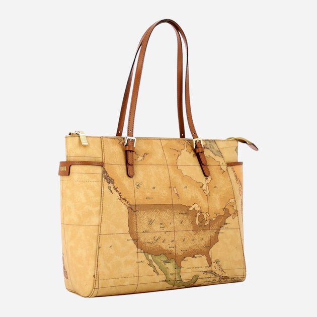 Torba shopper damska Alviero Martini Fibbie CE0016000-0010 Brązowa (800070162470) - obraz 3
