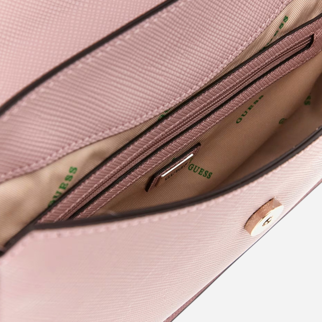 Сумка жіноча середня Guess Eco Jazlynn HWEZG952320-ROS Рожева (800070334882) - зображення 4