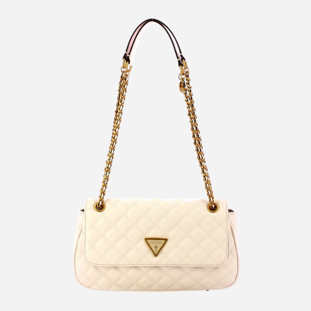 Сумка крос-боді через плече жіноча середня Guess Giully HWQA8748210-IVO Біла (800070316641) - зображення 1