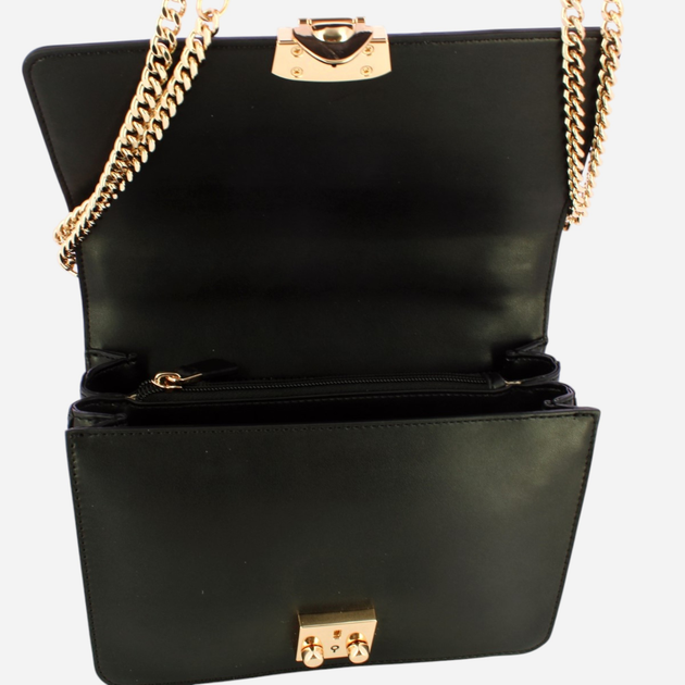 Сумка крос-боді через плече жіноча маленька Guess Eliette HWVG9225210-BLA Чорна (800070316736) - зображення 4