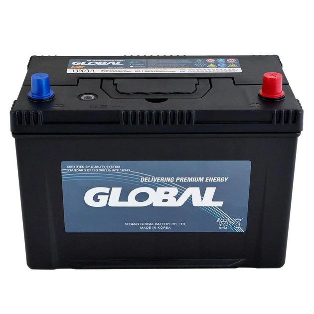Автомобильный аккумулятор GLOBAL Asia SMF 100Ah, 830A, R+ (SMF 130D31L) (D31), н.к. - изображение 2