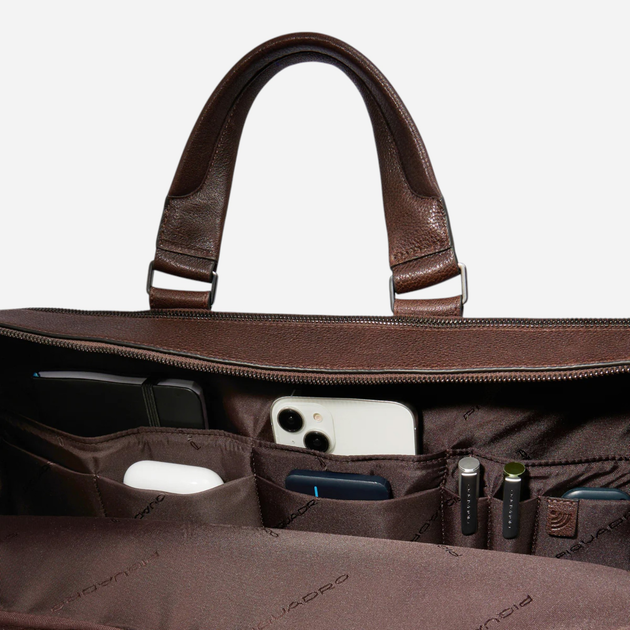 Torba aktówka męska skórzana Piquadro CA6026W130/TM Brązowa (800070326224) - obraz 10