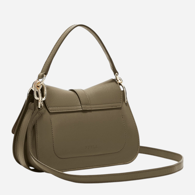 Torebka bagietka damska skórzana Furla Flow Mini WB01032BX20452810S1007 Zielona (800070319107) - obraz 3