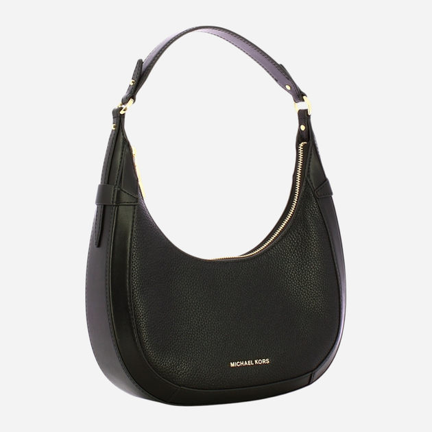Сумка хобо жіноча з натуральної шкіри середня Michael Kors Preston 30S4G0PL5L-001 Чорна (800070326555) - зображення 3