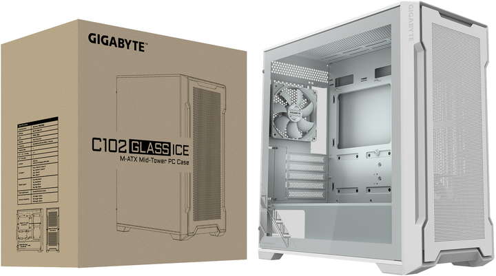 Obudowa Gigabyte C102 Glass Ice White (C102GI) - obraz 8