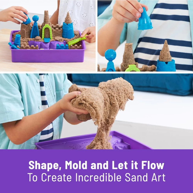 Кінетичний пісок Spin Master Kinetic Sand Замок на пляжі 6067801 (0778988491119) - зображення 7